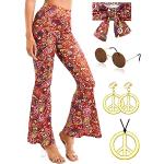 Reduzierte Bunte Hippie-Kostüme & 60er Jahre Kostüme aus Polyester für Damen Größe XL 