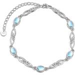 Nickelfreie Silberne Elegante Mondstein Armbänder aus Silber für Damen zum Jubiläum 