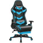 Neonblaue Gaming Stühle & Gaming Chairs aus Kunstleder höhenverstellbar 