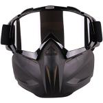 YAKI Taktische Maske CS Airsoft Paintball Maske Full Face Maske Gesichtsmaske mit Schutzbrille Maskenfür Nerf, Schwarz, 5 x 18 x 18,5 cm, (09LY14467283TWPYP)