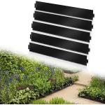 Schwarze Gartenpalisaden verzinkt aus Metall 