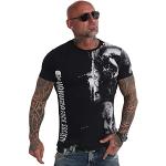 Schwarze Yakuza Ink T-Shirts enganliegend für Herren Größe 3 XL 
