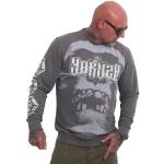 Reduzierte Graue Vintage Langärmelige Yakuza Ink Rundhals-Ausschnitt Herrensweatshirts Größe XXL für den für den Herbst 