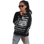 Reduzierte Schwarze Vintage Langärmelige Yakuza Ink Rundhals-Ausschnitt Damensweatshirts Größe XXL für den für den Herbst 