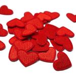 Yalulu 20 Stück Mini Patch Aufbügler Aufbügelflicken Applikation Herz zum Flicken Aufnäher Hüte Jeans Dekorieren (Rot)