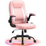 Rosa Moderne Ergonomische Bürostühle & orthopädische Bürostühle  aus Leder höhenverstellbar 