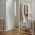 Beige Yamazaki Kleiderständer & Garderobenständer aus Holz Breite 150-200cm, Höhe 150-200cm, Tiefe 0-50cm 