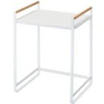 Yamazaki Home Küchenregal Küchen-Organizer Regal 36x47cm weiß Metall mit Holzgriffen Tosca 03613 4903208036139 (03613)