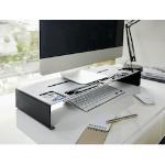 Yamazaki Home Monitorständer Bildschirmerhöher Schreibtischaufsatz Monitorerhöhung Tischablage Metall schwarz 03306 4903208033060 (03306)