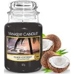 Yankee Candle Duftkerze im Glas (groß) – Black Coconut – Kerze mit langer Brenndauer bis zu 150 Stunden