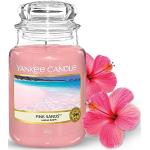 Reduzierte Pinke 150 cm Yankee Candle Pink Sands Duftkerzen im Glas mit Deckel 