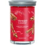 Rote 15 cm Yankee Candle Sparkling Cinnamon Runde Duftkerzen 