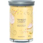 Pastellgelbe 15 cm Yankee Candle Vanilla Cupcake Runde Duftkerzen mit Cupcake-Motiv 
