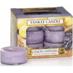 Pastellgelbe Yankee Candle Lemon Lavender Duftteelichter 