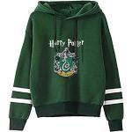 YANNI Unisex Slytherin Hoodie,H-arry Potter Anime 3D Print Pullover Hoodies Cosplay Sweatshirt Für Männer Und Frauen-Grün Xs