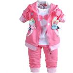 Rosa Jacken und Hosen für Kinder für Babys 3-teilig 