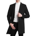 Unifarbene V-Ausschnitt Tweed-Mäntel aus Tweed für Herren Größe XXL 