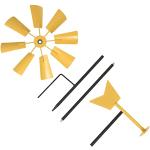 Gelbe Deko-Windräder aus Schmiedeeisen wetterfest 