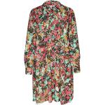 Rosa Blumenmuster Langärmelige Y.A.S Midi Nachhaltige Midikleider & knielange Kleider aus Viskose für Damen Größe M 
