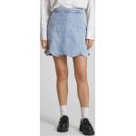 Hellblaue Y.A.S Mini Jeansröcke aus Baumwollmischung für Damen Größe L 