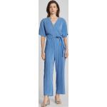 Hellblaue Y.A.S V-Ausschnitt Damenjumpsuits & Damenoveralls aus Polyester Größe S 