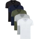Bunte Casual Kurzärmelige V-Ausschnitt T-Shirts trocknergeeignet für Herren Größe 6 XL 5-teilig 