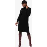 Schwarze Unifarbene Langärmelige YC Fashion & Style Midi Rollkragen Midikleider & knielange Kleider aus Polyamid mit Kapuze für Damen Einheitsgröße für Partys 