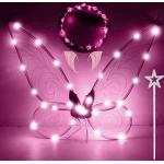 Reduzierte Pinke Sterne Schmetterlingsflügel aus Organza für Kinder 