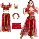 Rote Aladdin Bauchtänzerinnen-Kostüme für Damen 