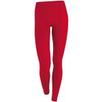 Rote Thermo-Leggings aus Fleece für Damen Größe L für den für den Winter 