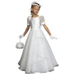 Weiße Kinderkleider mit Bolero aus Spitze für Mädchen Größe 152 