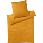 Reduzierte Goldene Unifarbene Yes for Bed Bettwäsche mit Reißverschluss aus Mako-Satin maschinenwaschbar 155x200 