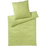Reduzierte Grüne Unifarbene Yes for Bed Baumwollbettwäsche mit Reißverschluss aus Mako-Satin maschinenwaschbar 220x200 