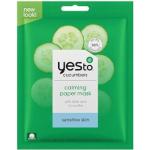 Yes To, Cucumber Paper Mask for Sensitive Skin, Moisturizing and Hydrating, Single Pack