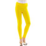 Gelbe Yeset Thermo-Leggings aus Baumwolle für Damen Größe XL 