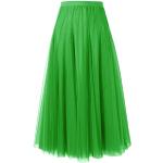 Reduzierte Grüne Vintage Midi Festliche Röcke aus Mesh für Damen Größe XXL für den für den Sommer 