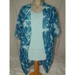 Yessica Strand Kimono Bademode Bolero Oceanic Blau Größe 52/54 NEU