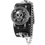 YESURPRISE Uhr Rock Skull Punk Still Leder Quarz Uhr Herrenuhr Armbanduhr Kette Damen Unisex Geschenk Xmas Gift Watch