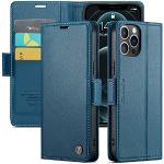Blaue iPhone 12 Pro Hüllen Art: Flip Cases mit Bildern aus Leder klappbar 
