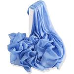 Reduzierte Hellblaue Crinkle-Schals aus Chiffon für Damen für den für den Sommer 