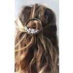 Silberne Vintage Runde Haarspangen Hochzeit mit Perlen für Damen für Partys 