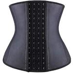Schwarze Sexy Damentaillenformer & Damenmiedergürtel aus Latex Größe 3 XL 