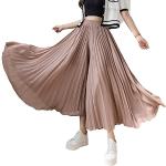 Rosa Unifarbene Elegante Atmungsaktive Palazzo-Hosen aus Chiffon für Damen Größe L für Partys 