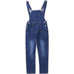 Blaue Streetwear Atmungsaktive Jeans-Latzhosen für Kinder aus Denim für Mädchen 