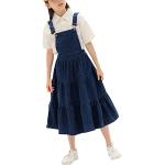 Blaue Streetwear Kinderlatzröcke aus Denim für Mädchen Größe 164 