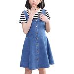 Blaue Streetwear Kinderlatzröcke aus Denim für Mädchen 