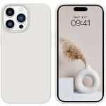 Reduzierte Cremefarbene iPhone 14 Pro Hüllen 2022 Art: Slim Cases Matt aus Silikon kratzfest 