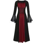 yiouyisheng Damen Mittelalter Kleid Gothic Vintage