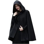 Schwarze Gesteppte Gothic Wintermode aus Baumwolle für Damen Größe XL für den für den Herbst 