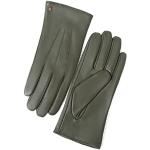 Dunkelgrüne Elegante Gefütterte Handschuhe aus Lammleder für Damen Größe S für den für den Winter 